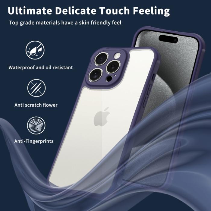 Bild 2, LEEU DESIGN LEEU DESIGN iPhone 16 Pro Max Skal Shockproof Mörk Blå/Lila - Teknikhallen.se