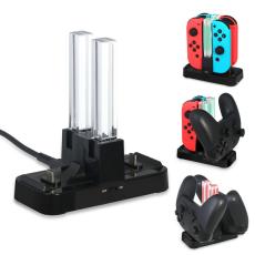 DOBE DOBE LED Laddningsstation F&ouml;r Joy-Con/Pro Handkontroller Svart - Teknikhallen.se