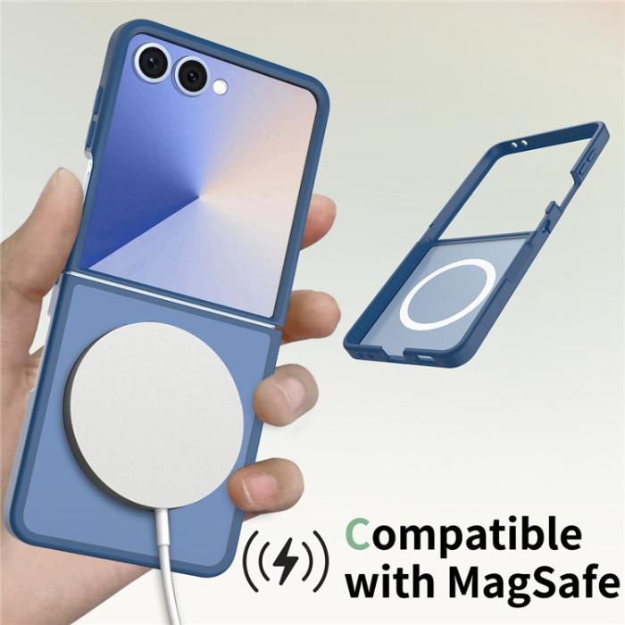 Bild 4,  Samsung Galaxy Z Flip 7 Skal MagSafe Skin Touch Blå - Teknikhallen.se
