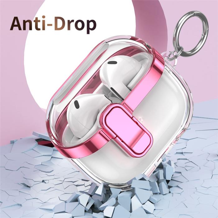Bild 6,  Samsung Galaxy Buds 3/3 Pro Skal Hybrid Transparent/Roséguld - Teknikhallen.se