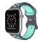 ColorPop Sportarmband Dual-Color Apple Watch 41/40/38 mm (M/L) Grå/Teal - Teknikhallen.se