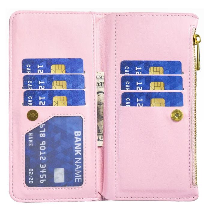Bild 4, BINFEN BINFEN Galaxy S24 FE Fodral Diamond Multifunktionell Rosa - Teknikhallen.se