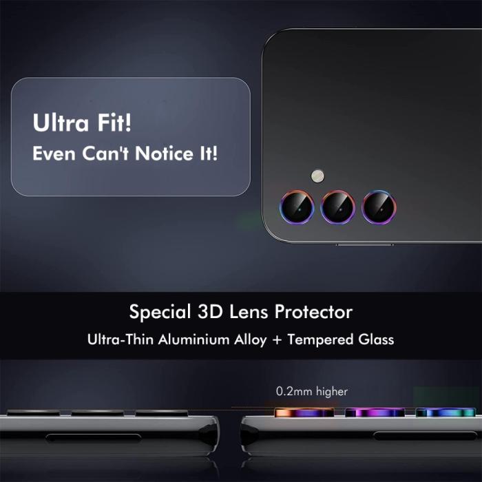 Bild 5, ENKAY ENKAY Samsung Galaxy S24 FE Linsskydd Grön - Teknikhallen.se