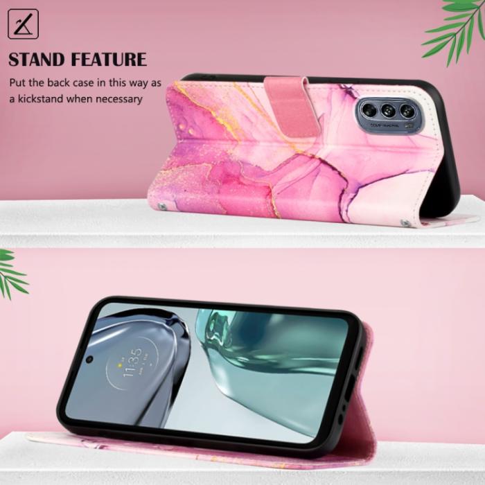 Bild 3,  Motorola Moto G62 5G Fodral Marmor Rosa - Teknikhallen.se