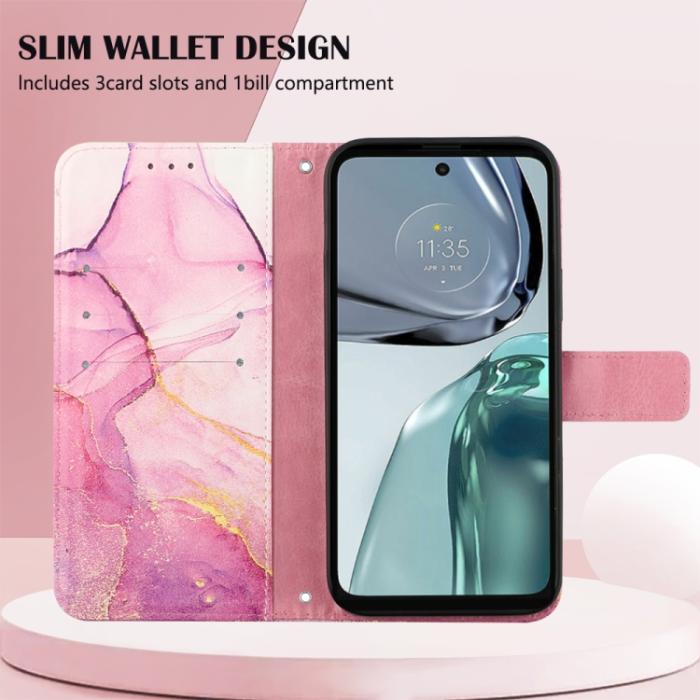 Bild 4,  Motorola Moto G62 5G Fodral Marmor Rosa - Teknikhallen.se