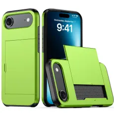  iPhone Air Skal Hybrid Med Kortfack Gr&ouml;n - Teknikhallen.se