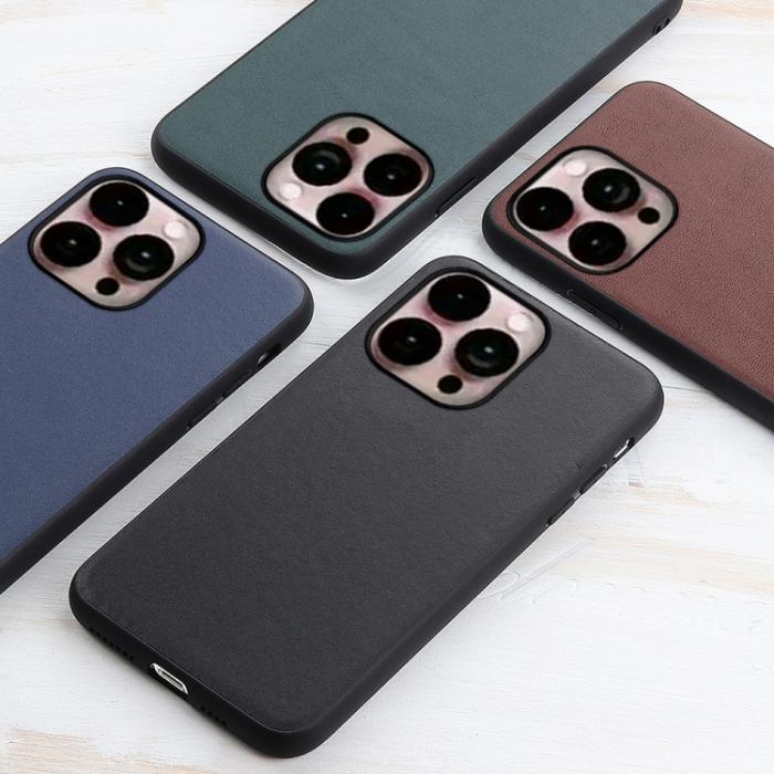 Bild 4,  iPhone 14 Pro Max Skal Äkta Läder Svart - Teknikhallen.se