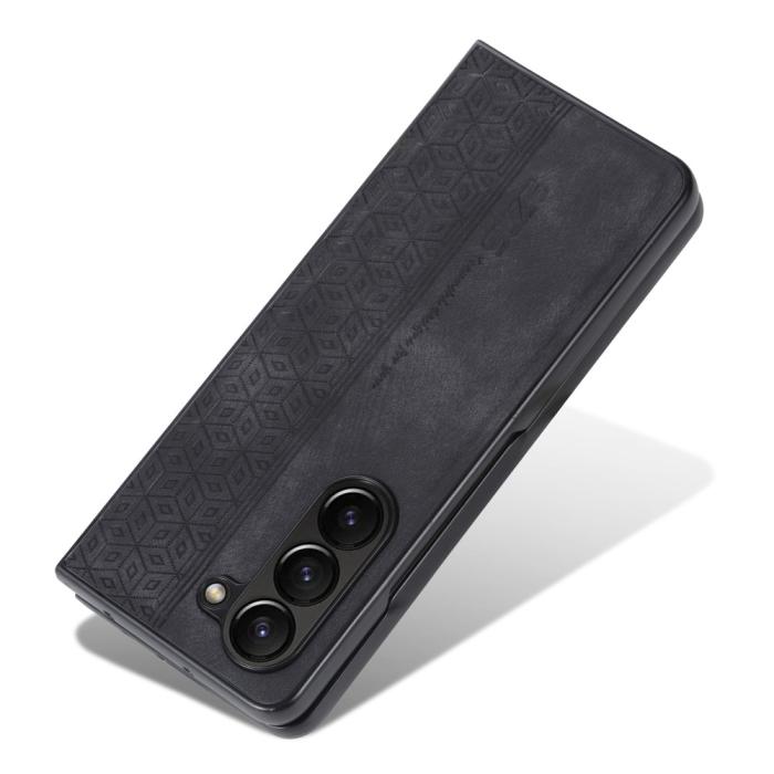 Bild 3, AZNS AZNS Galaxy Z Fold 5 Fodral Med Tryck Svart - Teknikhallen.se
