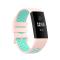  Fitbit Charge 4/3 Silikon Träningsarmband Ljus Rosa/Grön - Teknikhallen.se