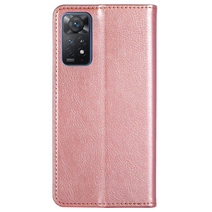 Bild 3,  Xiaomi Redmi Note 11 Pro 5G Fodral Vintage Flip Roséguld - Teknikhallen.se
