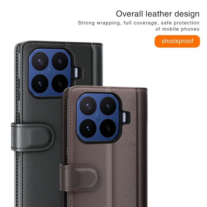 Bild 4,  Xiaomi 17T Pro Fodral Premium Split Läder Svart - Teknikhallen.se