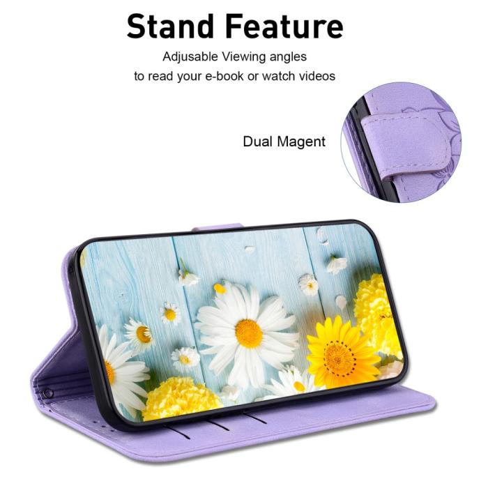 Bild 2,  Xiaomi 14 Fodral Blommigt Tryck Lila - Teknikhallen.se