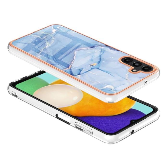 Bild 3,  Samsung Galaxy A34 5G Skal Marmor TPU Blå - Teknikhallen.se