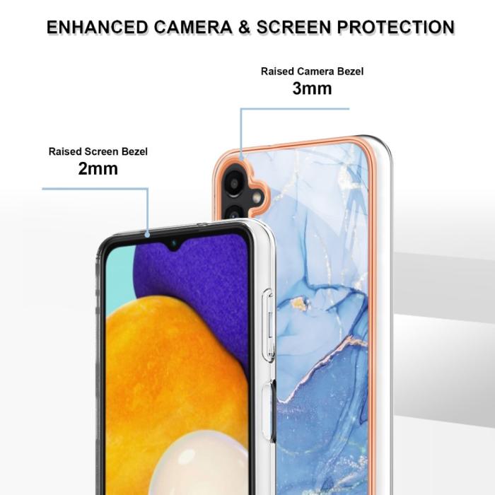 Bild 4,  Samsung Galaxy A34 5G Skal Marmor TPU Blå - Teknikhallen.se