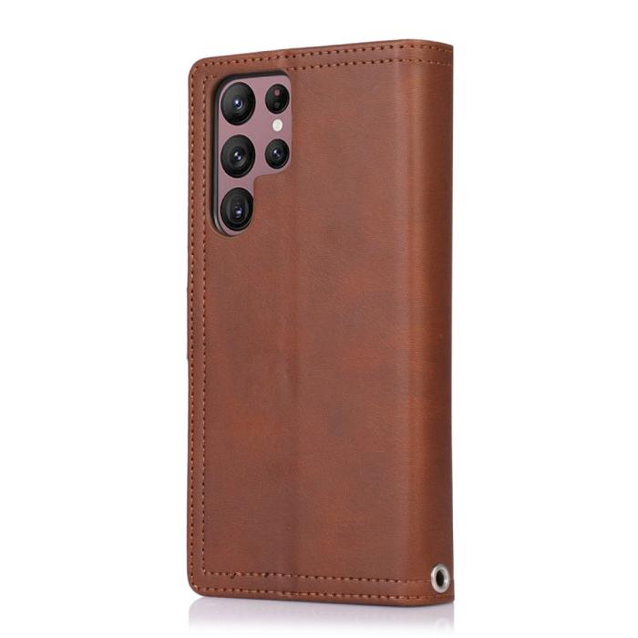 Bild 3,  Samsung Galaxy S22 Ultra Fodral Multifunktionellt Brun - Teknikhallen.se