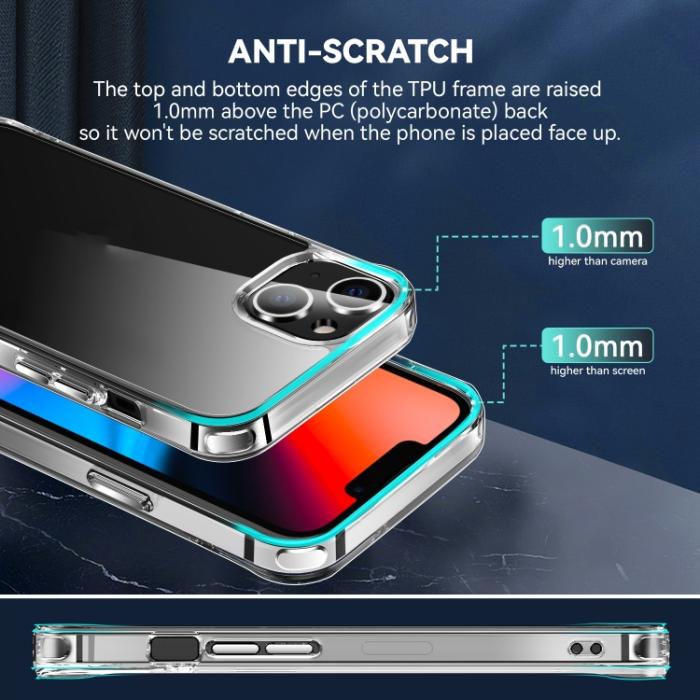 Bild 3,  iPhone 14 Plus Skal Shockproof Hybrid Transparent - Teknikhallen.se
