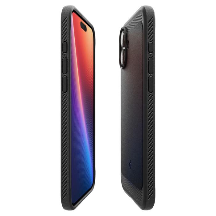 Bild 6, Spigen Spigen iPhone 16 Skal MagSafe Mag Rugged Armor Matt Svart - Teknikhallen.se