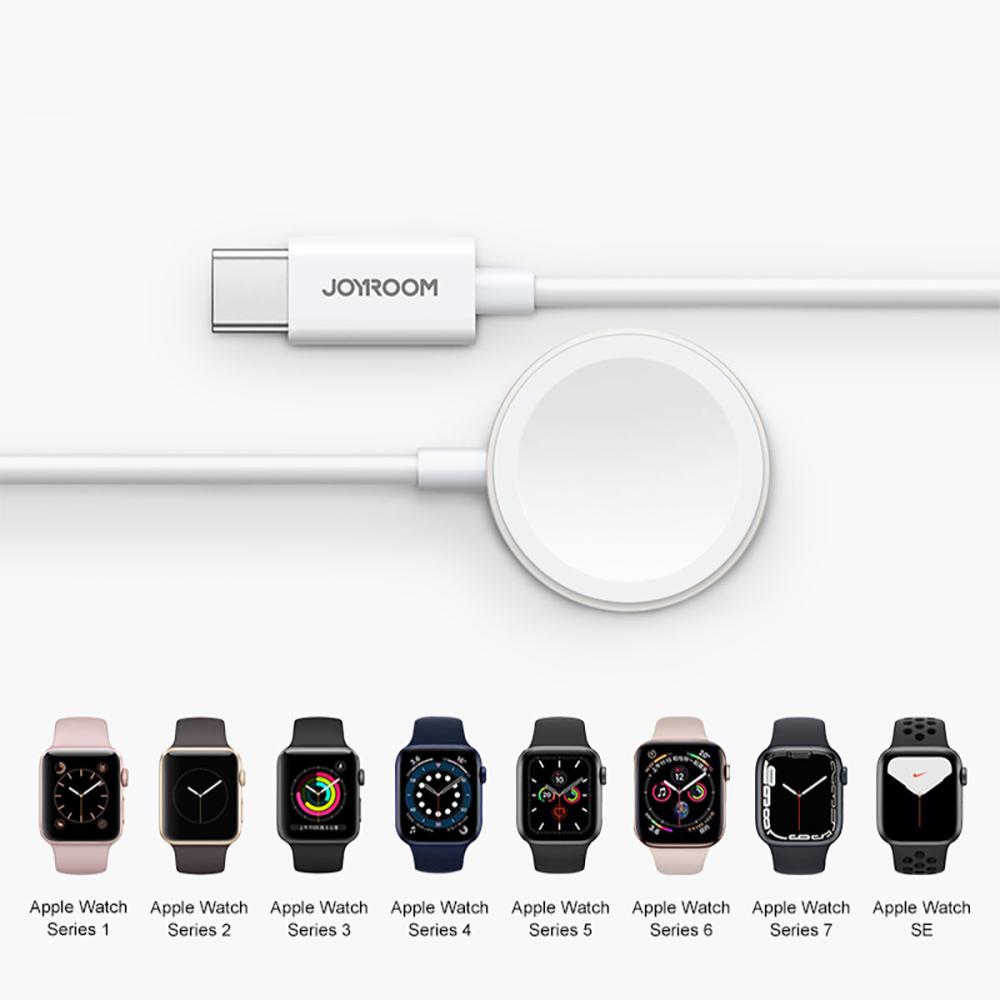 JOYROOM Joyroom Apple Watch Trådlös Induktion Laddare 1.2m USB-C Vit - Teknikhallen.se