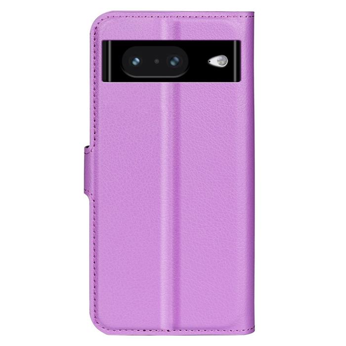 Bild 6,  Google Pixel 8 Fodral Litchi Textur Lila - Teknikhallen.se