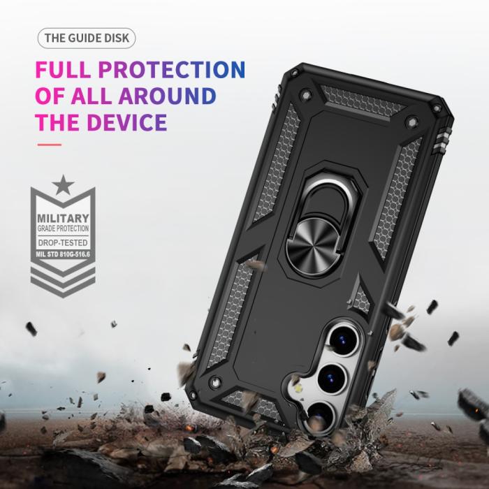 Bild 5,  Samsung Galaxy S25 Skal Armor Ring Hybrid Svart - Teknikhallen.se