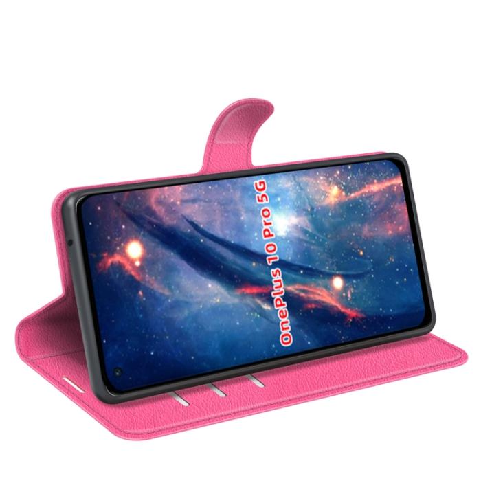 Bild 6,  OnePlus 10 Pro 5G Fodral Litchi Textur Rosa - Teknikhallen.se