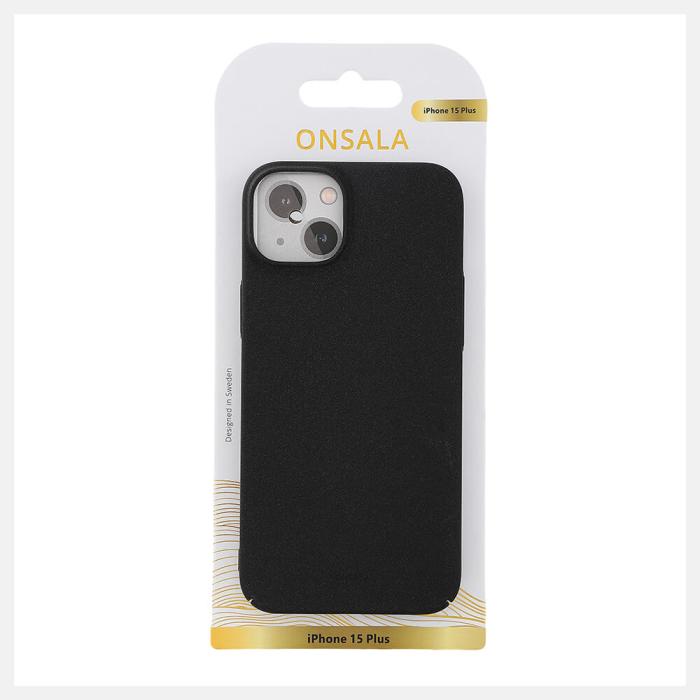 Bild 2, Onsala ONSALA iPhone 15 Plus Skal Ultraslim Sand Burst Svart - Teknikhallen.se