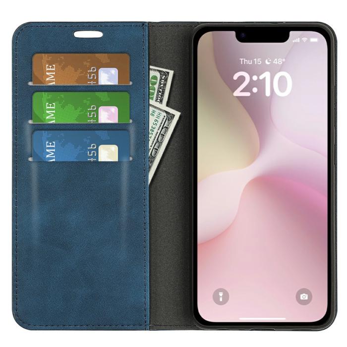 Bild 2,  iPhone 17e / 16e Fodral Flip Skin Touch Blå - Teknikhallen.se