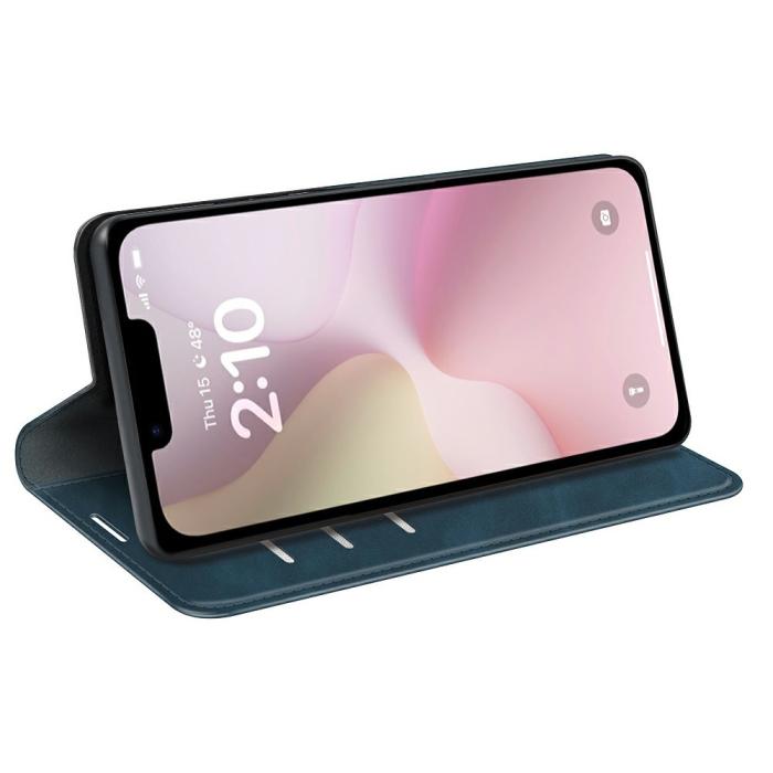 Bild 3,  iPhone 17e / 16e Fodral Flip Skin Touch Blå - Teknikhallen.se