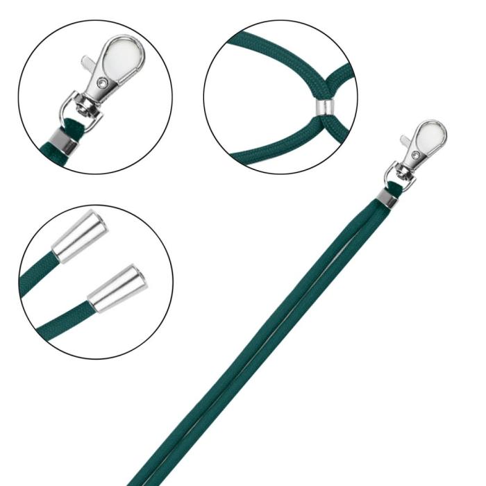 Bild 3,  Mobilsnöre / Mobilhalsband / Mobilhållare Mörk Grön - Teknikhallen.se