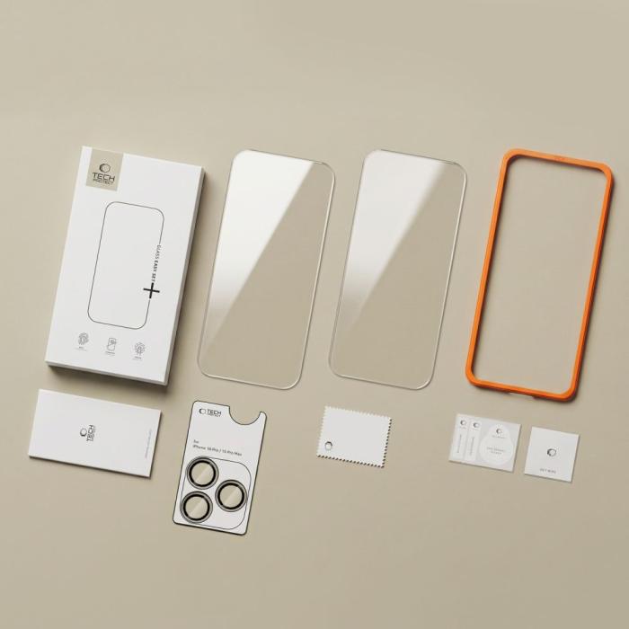 Bild 3, Tech-Protect Tech-Protect iPhone 18 Pro Max 3-PACK Skärmskydd/Linsskydd - Teknikhallen.se