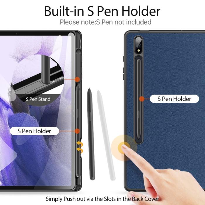 Bild 3, DUX DUCIS DUX DUCIS Galaxy Tab S9 Plus Fodral DOMO Tri-Fold Blå - Teknikhallen.se