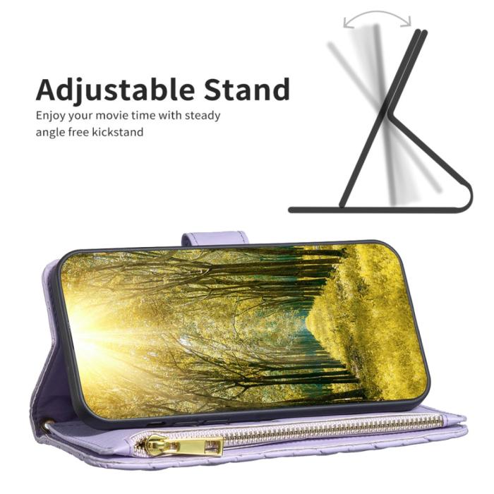 Bild 2, BINFEN BINFEN Galaxy S24 FE Fodral Diamond Multifunktionell Lila - Teknikhallen.se