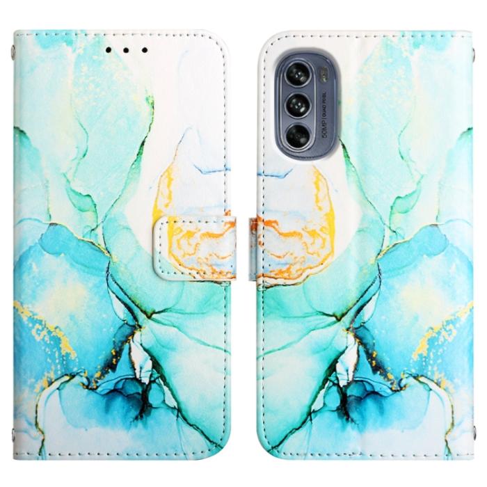 Bild 2,  Motorola Moto G62 5G Fodral Marmor Grön - Teknikhallen.se
