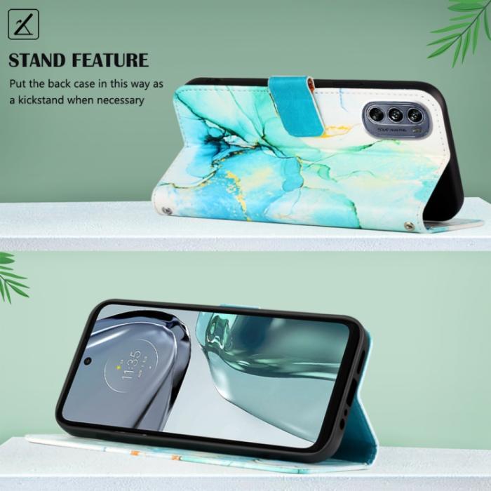 Bild 3,  Motorola Moto G62 5G Fodral Marmor Grön - Teknikhallen.se