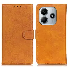  Xiaomi Redmi Note 14 4G Fodral L&auml;der Brun - Teknikhallen.se