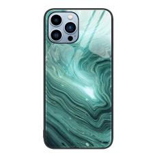  iPhone 15 Pro Skal Marmor H&auml;rdat Glas Waves - Teknikhallen.se