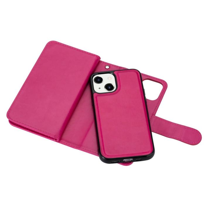 Bild 4,  iPhone 13 Mini - 2in1 9-korts Magnet Fodral / Skal - Rosa - Teknikhallen.se