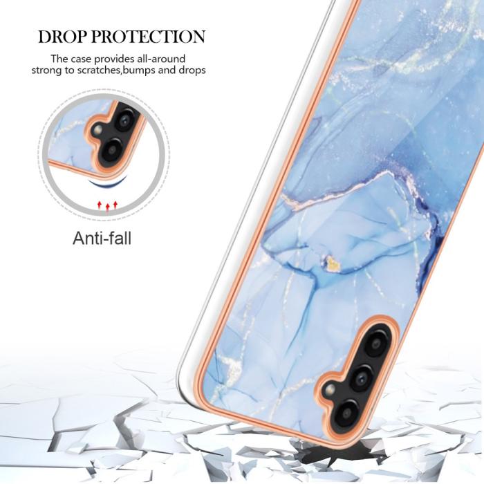 Bild 5,  Samsung Galaxy A34 5G Skal Marmor TPU Blå - Teknikhallen.se