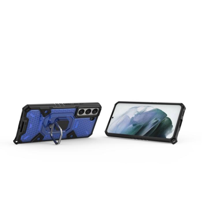 Bild 4,  Samsung Galaxy S22 Skal Ring Shockproof Hybrid Blå - Teknikhallen.se