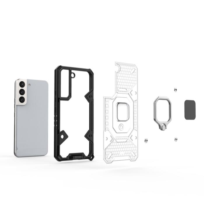 Bild 5,  Samsung Galaxy S22 Skal Ring Shockproof Hybrid Blå - Teknikhallen.se