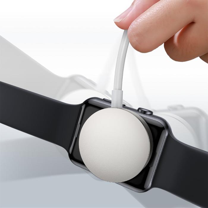 Bild 4, JOYROOM Joyroom Apple Watch Trådlös Induktion Laddare 1.2m USB-C Vit - Teknikhallen.se