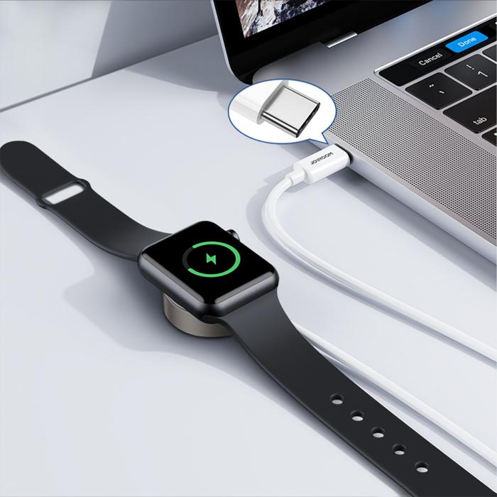 Bild 5, JOYROOM Joyroom Apple Watch Trådlös Induktion Laddare 1.2m USB-C Vit - Teknikhallen.se