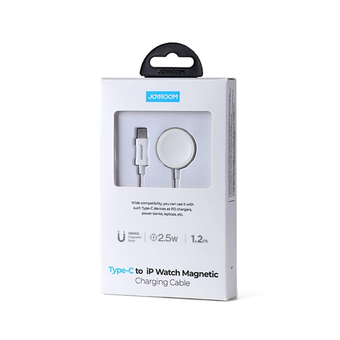 Bild 6, JOYROOM Joyroom Apple Watch Trådlös Induktion Laddare 1.2m USB-C Vit - Teknikhallen.se
