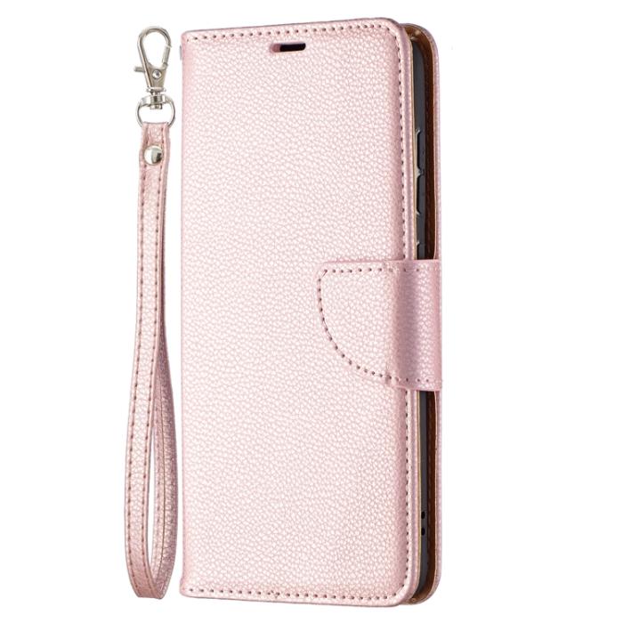 Bild 2,  Samsung Galaxy S21 FE Fodral Litchi Textur Roséguld - Teknikhallen.se