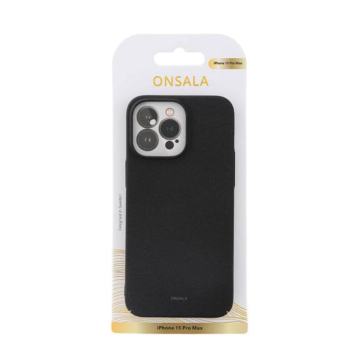 Bild 2, Onsala ONSALA iPhone 15 Pro Max Skal Ultraslim Sand Burst Svart - Teknikhallen.se