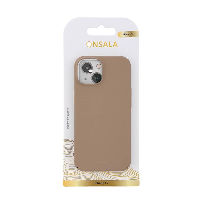 Bild 2, Onsala ONSALA iPhone 15 Skal Ultraslim Sand Burst Beige - Teknikhallen.se