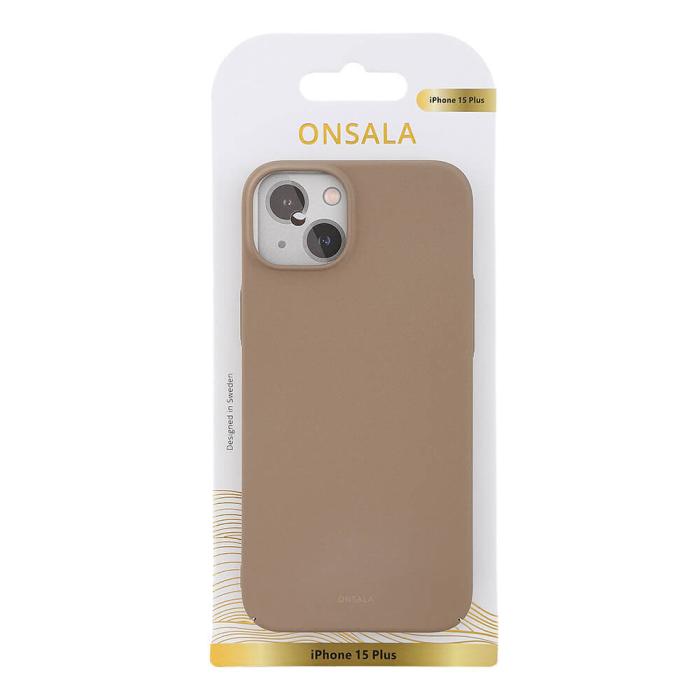 Bild 2, Onsala ONSALA iPhone 15 Plus Skal Ultraslim Sand Burst Beige - Teknikhallen.se
