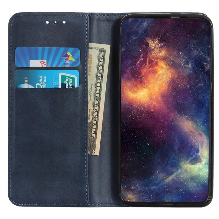 Bild 2,  Samsung Galaxy S23 Plus Flip Fodral Split Läder Blå - Teknikhallen.se