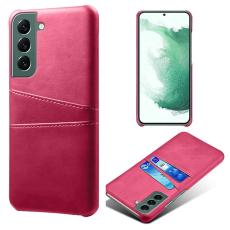  Samsung Galaxy S24 L&auml;derbelagt Skal Med Kortfack Rosa - Teknikhallen.se