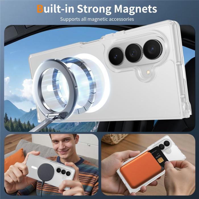 Bild 6,  Samsung Galaxy Z Fold 8 Ultra Skal MagSafe TPU Transparent - Teknikhallen.se
